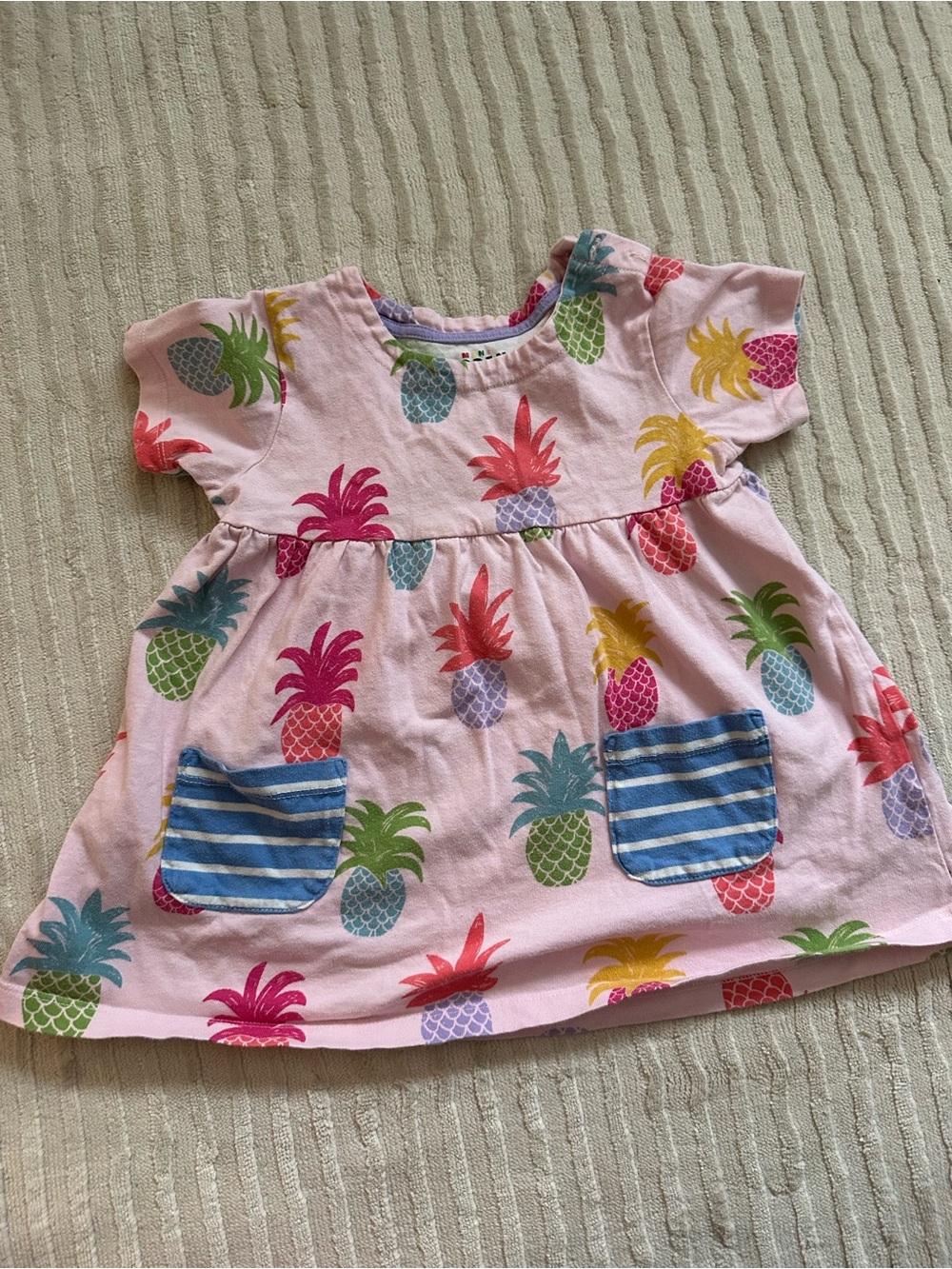 Boden Pineapple Toddler Tunic, 3/4Y